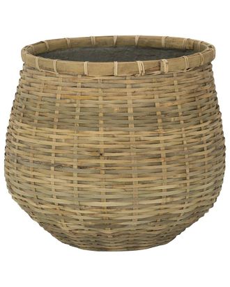 Creative Displays Inc. Bohemian Round Bamboo Planter