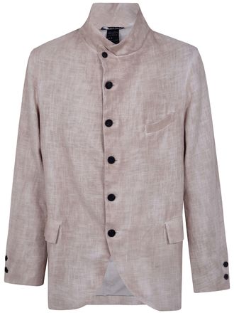 Avant Toi Hand Painted Rever Jacket In Ramie Fabric