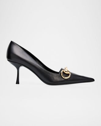 Gucci 75mm Boulevard Leather Pumps
