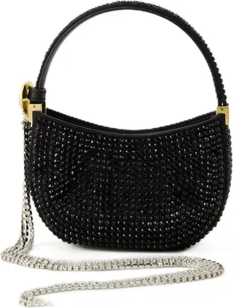 Magda Butrym Womens Micro Vesna Crystal Hobo Cristal Black Others Shoulder-hobo-bags