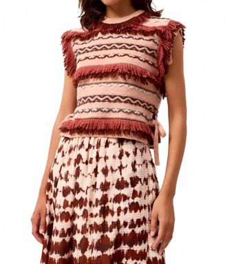 Marie Oliver Desmond Popover Blouse In Volcanic