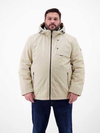 Lerros Outdoorjacke LERROS LERROS Herren Struktur-Blouson in &Uuml;bergr&ouml;ssen, Herren, Gr. 4XL, weiss (foam wei&szlig;), 100% Polyester, Jacken Outdoorjacke, Wasser- un