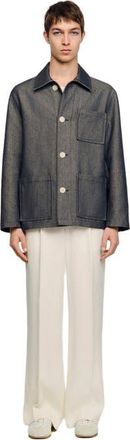 Sandro Denim-effect worker jacket at Nordstrom, Size Xx-Large