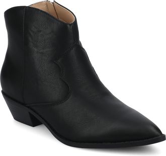 Journee Collection Journee Womens Taliah Medium and Wide Width Western Ankle Booties