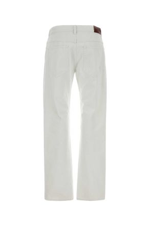 Gucci Mens White Denim Jeans Fabric