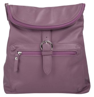 Forty Degrees Cityrucksack FORTY, Damen, Gr. B/H/T: 28cm x 30cm x 8cm, onesize, lila (violett), Leder, Rindsleder, Rucks&auml;cke Cityrucksack, echt Leder, Made in Italy