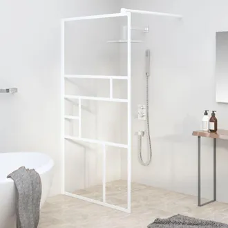 vidaXL Parete per Doccia Walk in 115x195 cm in Vetro esg Bianco - Vidaxl