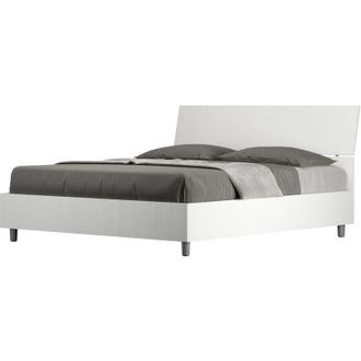Les Tendances Les Tendances - Letto matrimoniale contenitore 160x190 testata inclinata bianco frassino Demas