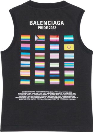 Balenciaga Pride 22 Tank Top Black White 698102TMVO41070