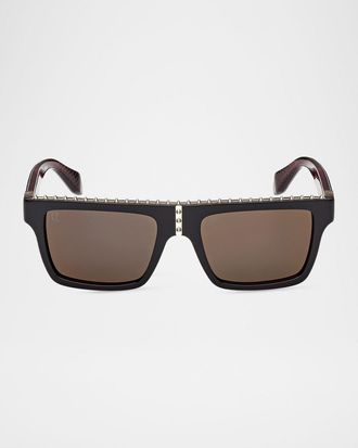 Christian Louboutin Roller 56mm Rectangular Sunglasses