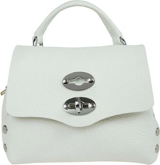 Zanellato Leren Schoudertas - Dames - Handtassen - Wit - ONE Size - Leer - Tassen