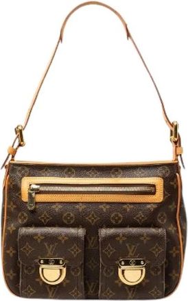 Louis Vuitton Pre-owned Monogram Hudson GM Schoudertas - Dames - Vintage Schoudertas - Bruin - ONE Size - Leer - Vintage