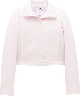 Courr&egrave;ges Light Pink Logo Jacket