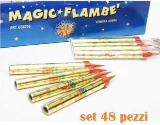 Trade Shop Trade Shop - Set 48 Candeline Scintilla Magic Flamb&egrave; Candela Pirotecnica Compleanno Festa