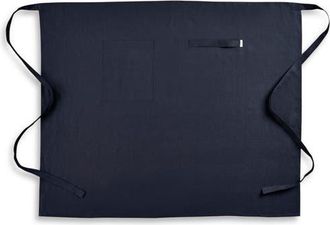 Solino Home Linen Apron 33 x 40 in for Dining Table, Holiday and Everyday Table Decor - Linen Midi Bistro Apron in Navy at Nordstrom, Size X-Large