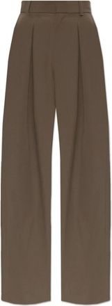 Maison Margiela Wide-leg Trousers - female - MM6 Maison Margiela - Wide Trousers - Brown - 2XS - Trousers
