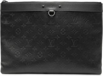 Louis Vuitton Pre-owned Leren Documenthouder - Dames - Vintage Clutch - Zwart - ONE Size - Leer - Vintage