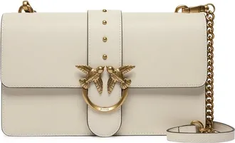 Pinko Pinko, Tassen, Dames, Beige, ONE Size, Katoen, Love One Classic Crossbody Bag