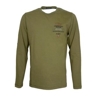 Aeronautica Ts2470Uj00705 Magliette a maniche lunghe - - Tops - Uomo - Verde - 2XL