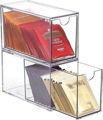 OEM Caj&oacute;n Organizador De T&eacute; Con 2 Cajones Para Almacenamiento En La Cocina Y La Oficina