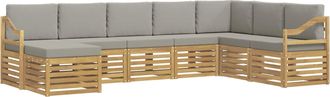 vidaXL Conjunto De Sof&aacute;s De Exterior 8 Uds. Blanco Y Gris Claro Vidaxl