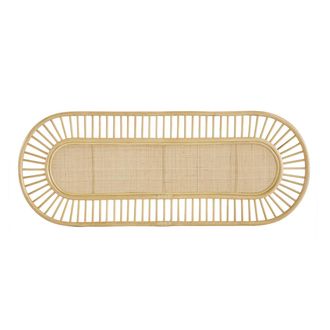 Miliboo Cabecero De Cama De Rat&aacute;n Natural Y Mimbre 165 Cm Bow