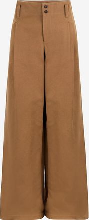 Chlo&eacute; Weite Bundfaltenhose mit hoher taille aus Baumwollcanvas