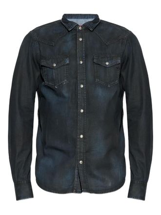 Diesel D-Vega overhemd met borstzak - Blauw