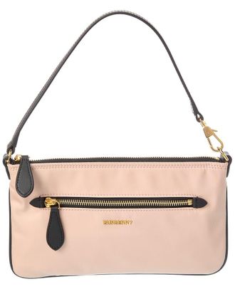Burberry Mini Nylon & Leather Pouch
