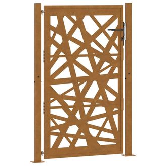 vidaXL Cancello Da Giardino 105x155 Cm Acciaio Corten Design Leggero - Vidaxl