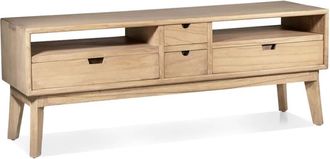 Moycor Mueble tv de madera beige anch. 140 cm