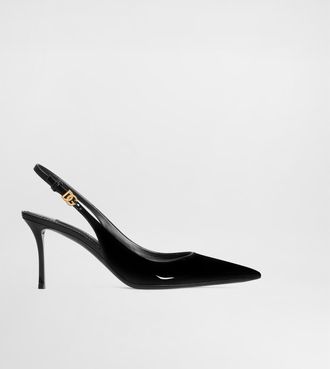 Dolce & Gabbana Slingback - Woman Pumps And Slingback Black Leather 36.5