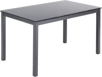 Oresteluchetta Mesa extensible de cristal templado gris cm. Al.75xl.140xp.80