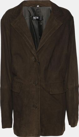 PERSONA N. o.w By Persona Moss Green Suede Single Breasted Jacket