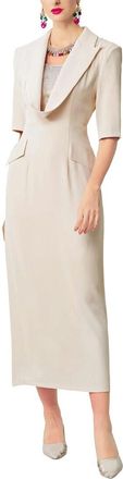 Burryco Burryco Short Sleeve Midi Dress