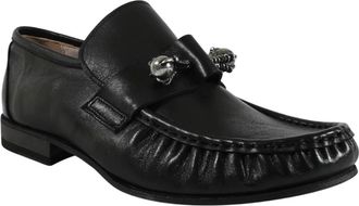John Richmond Loafer met opvallende details - Heren - Loafers - Zwart - 43 EU - Schoenen