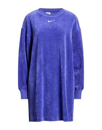 Nike SPORTSWEAR WOMENS VELOUR LONG-SLEEVE CREW DRESS