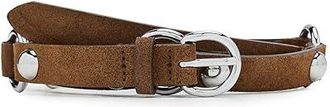 Madewell Suede Large Stud Belt Womens Belts Dried Acorn : SM, Brass/Leather/Suede
