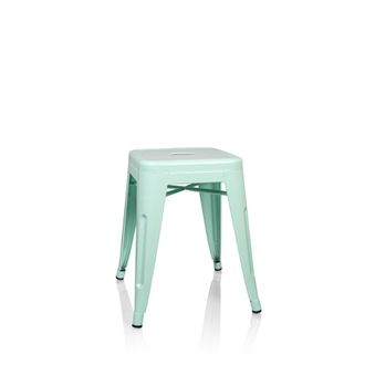 hjh OFFICE Taburete de comedor metal verde pastel mate
