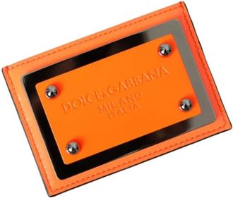 Dolce & Gabbana Pre-owned Canvas wallets - Dames - Vintage Accessoires - Oranje - ONE Size - Leer - Vintage