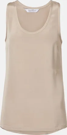 Max Mara Top de crep&eacute; de china de seda