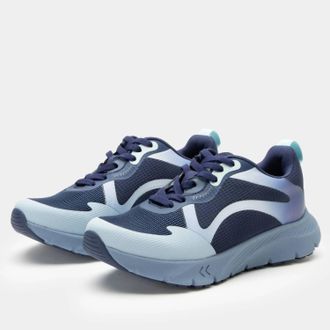 Alegria Womens Exhault Athletic Sneaker In Galaxy Blue