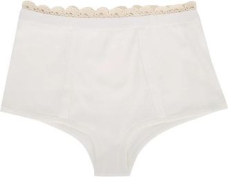 Magda Butrym Pf 25 Shorts 01 - Dames - Onderbroek - Wit - 2XS - Katoen - Ondergoed