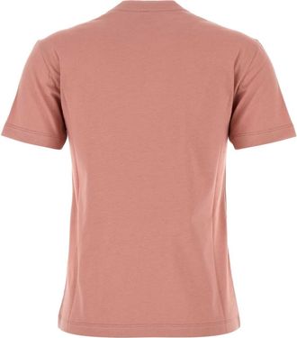 Fendi Womens Dark Pink Cotton T-Shirt Blush-25 Exterior