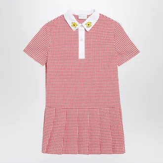 Gucci Red/white check cotton mini dress