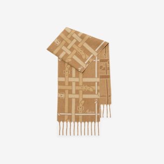 Burberry Belt Check Cashmere Scarf