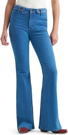 Wrangler Belted Flare Jeans in Turquiose at Nordstrom, Size 30