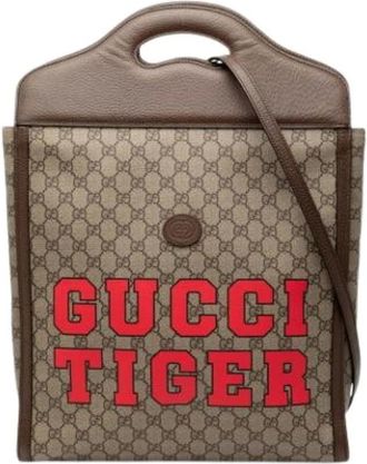 Gucci Pre-owned Tote Bags, female, Brown, Size: ONE SIZE Pre-owned Plastic Tote Bag