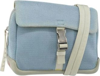 Prada Pre-owned Cross Body Bags, female, Blue, Size: ONE SIZE Pre-owned Nylon Cross Body Bag