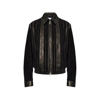 Versace Greca-embossed Panelled Jacket
